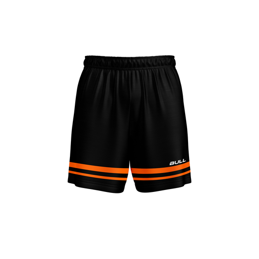 RUGBY PLAYING SHORTS BLACK/ORANGE