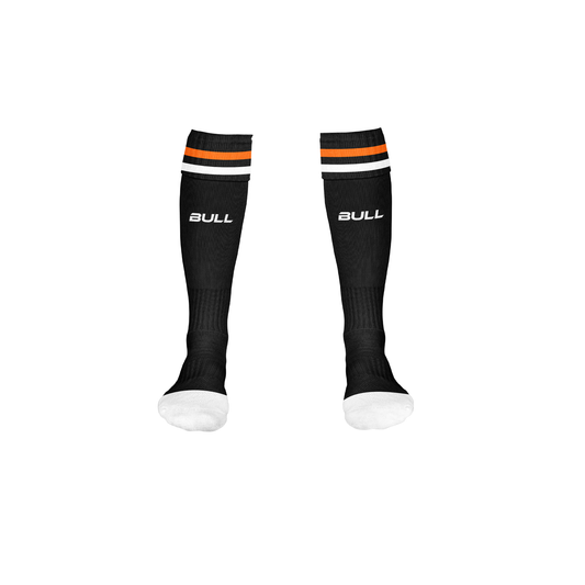 RUGBY PLAYING SOCKS BLACK/ORANGE