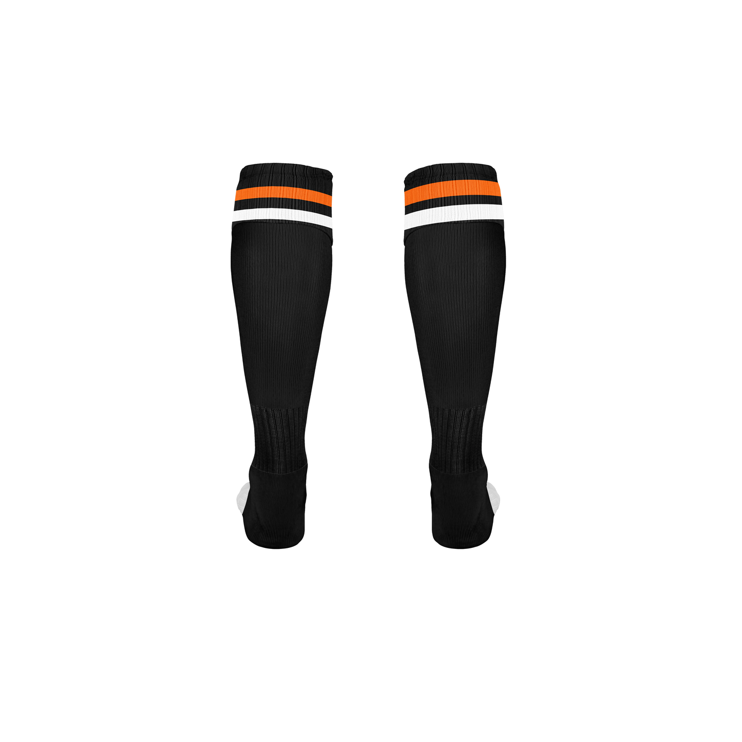 RUGBY PLAYING SOCKS BLACK/ORANGE