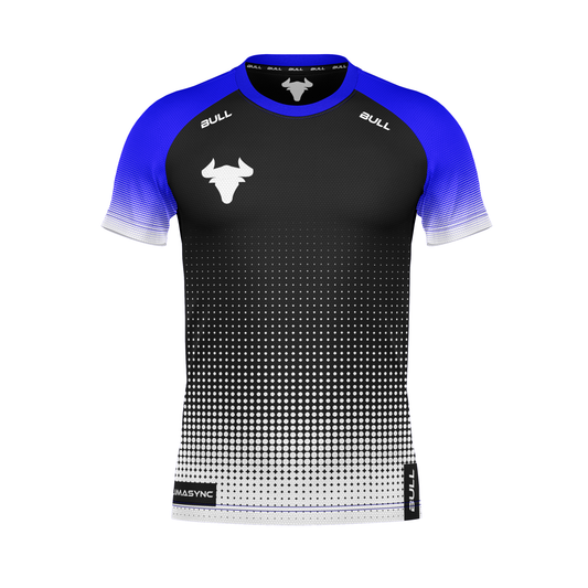 RUGBY PLAYING SHIRT BLACK/BLUE/WHITE