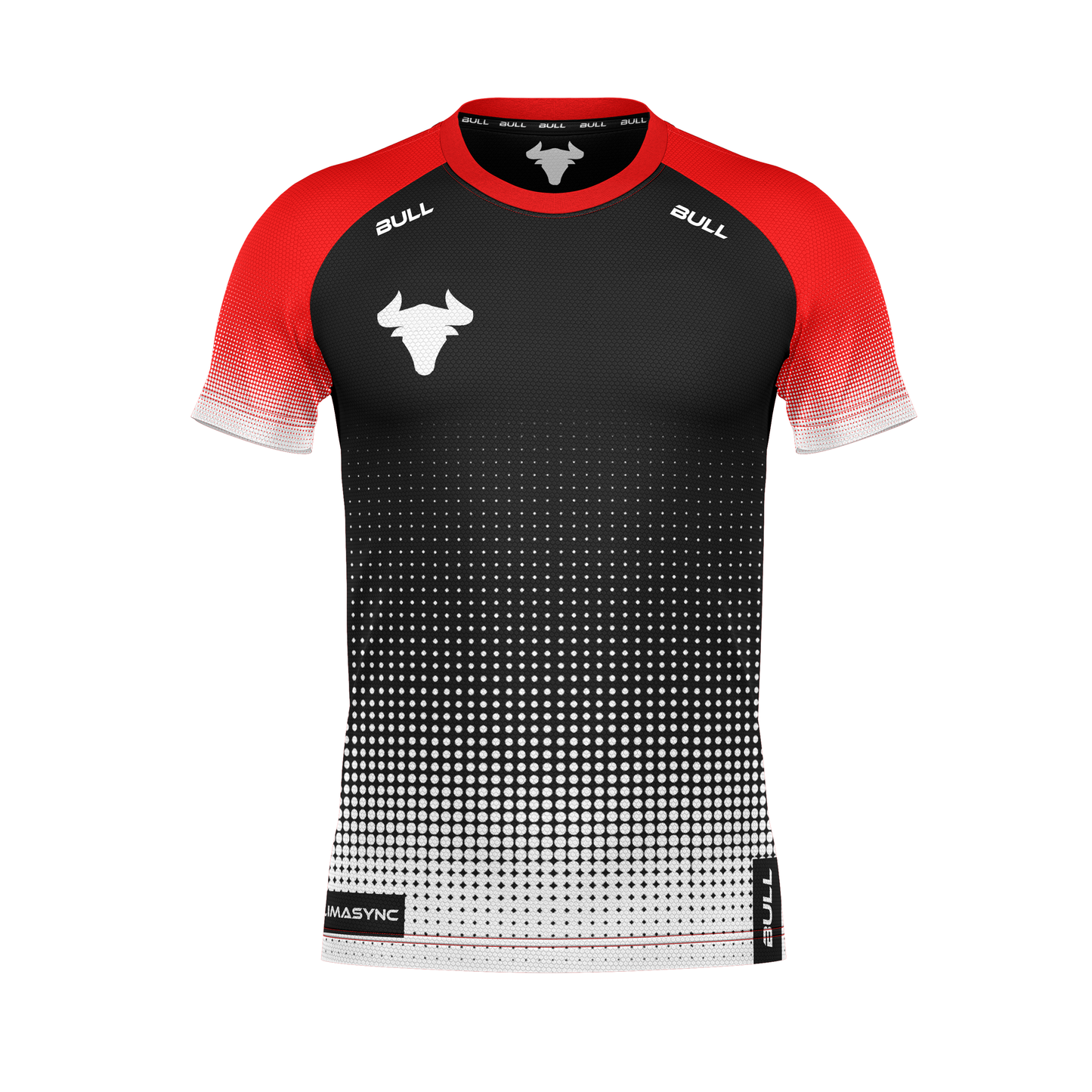 RUGBY PLAYING SHIRT BLACK/RED/WHITE