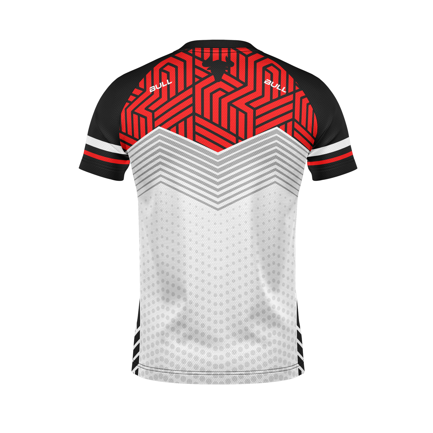 RUGBY PLAYING SHIRT WHITE/RED/BLACK