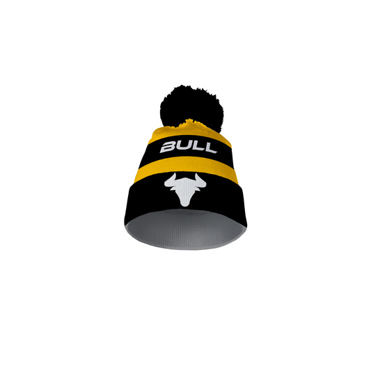 RUGBY BOBBLE GOLD/BLUE/BLACK