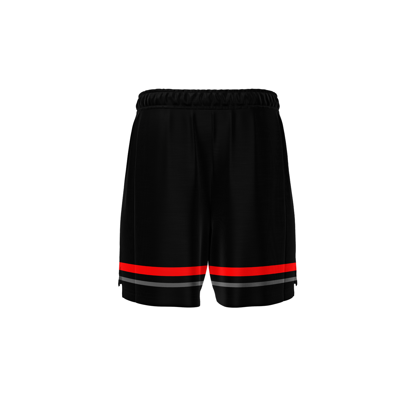 RUGBY PLAYING SHORTS BLACK/RED/GREY