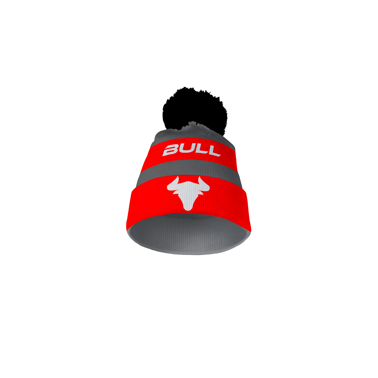 RUGBY BOBBLE BLACK/RED/GREY