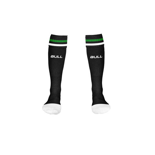 RUGBY PLAYING SOCKS BLACK/GREEN/WHITE