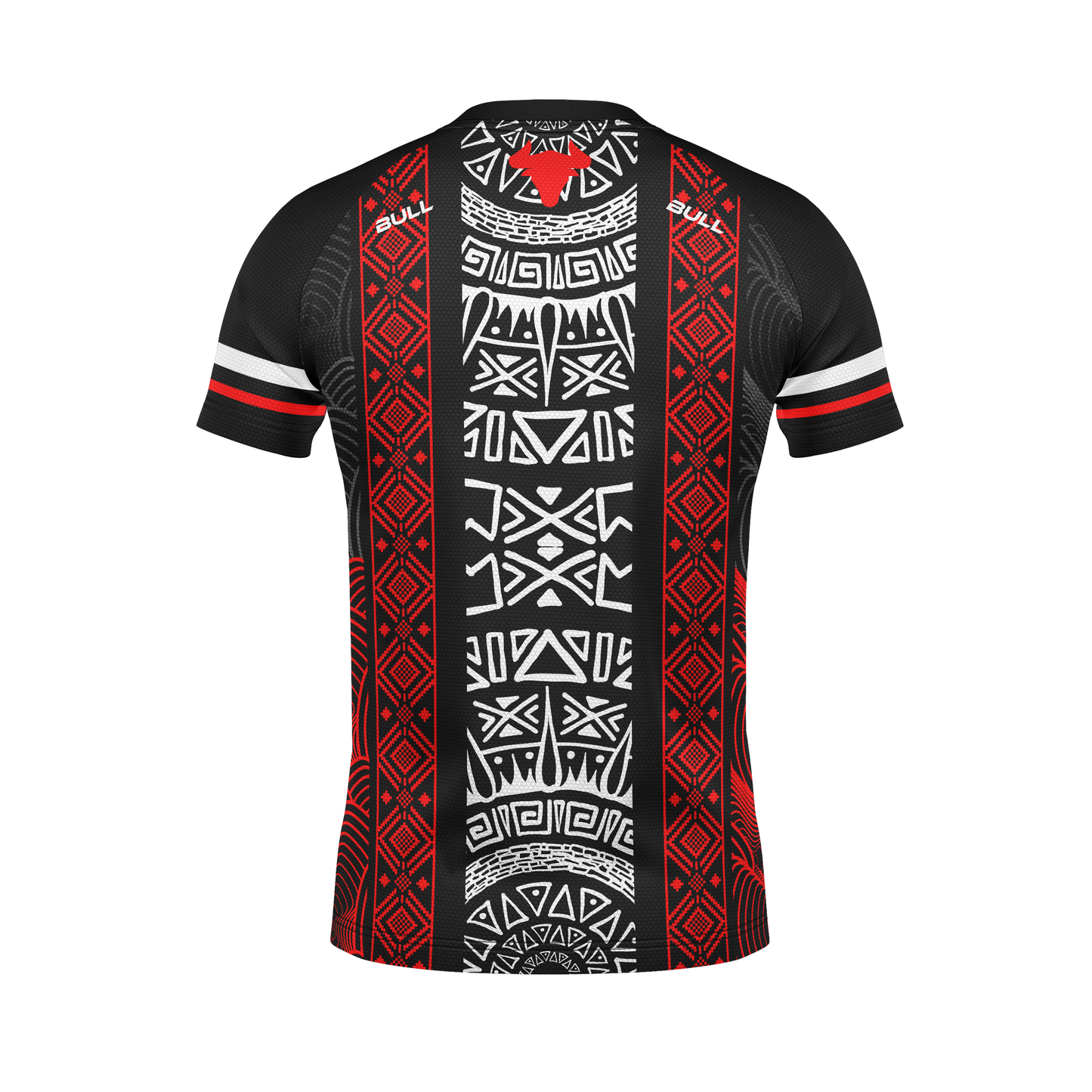 RUGBY PLAYING SHIRT BLACK/RED/WHITE