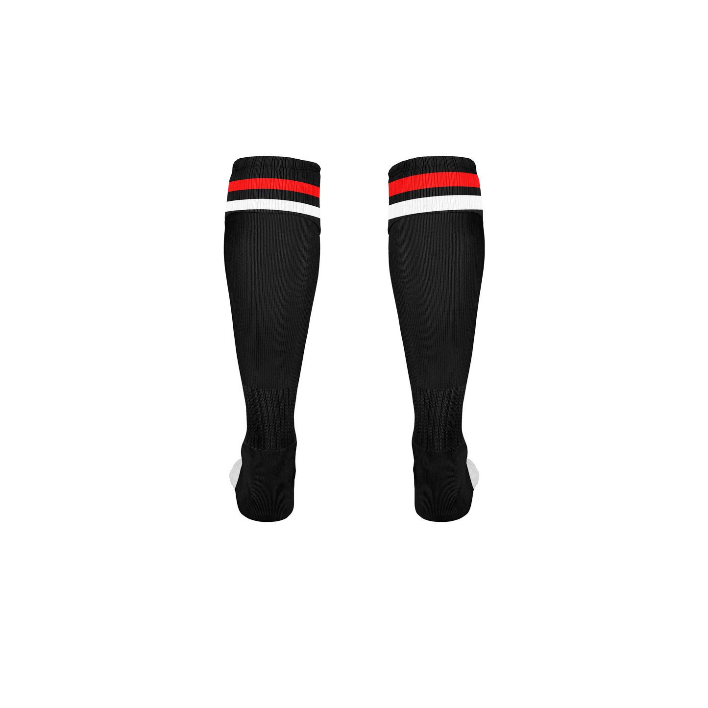 RUGBY PLAYING SOCKS BLACK/RED/WHITE