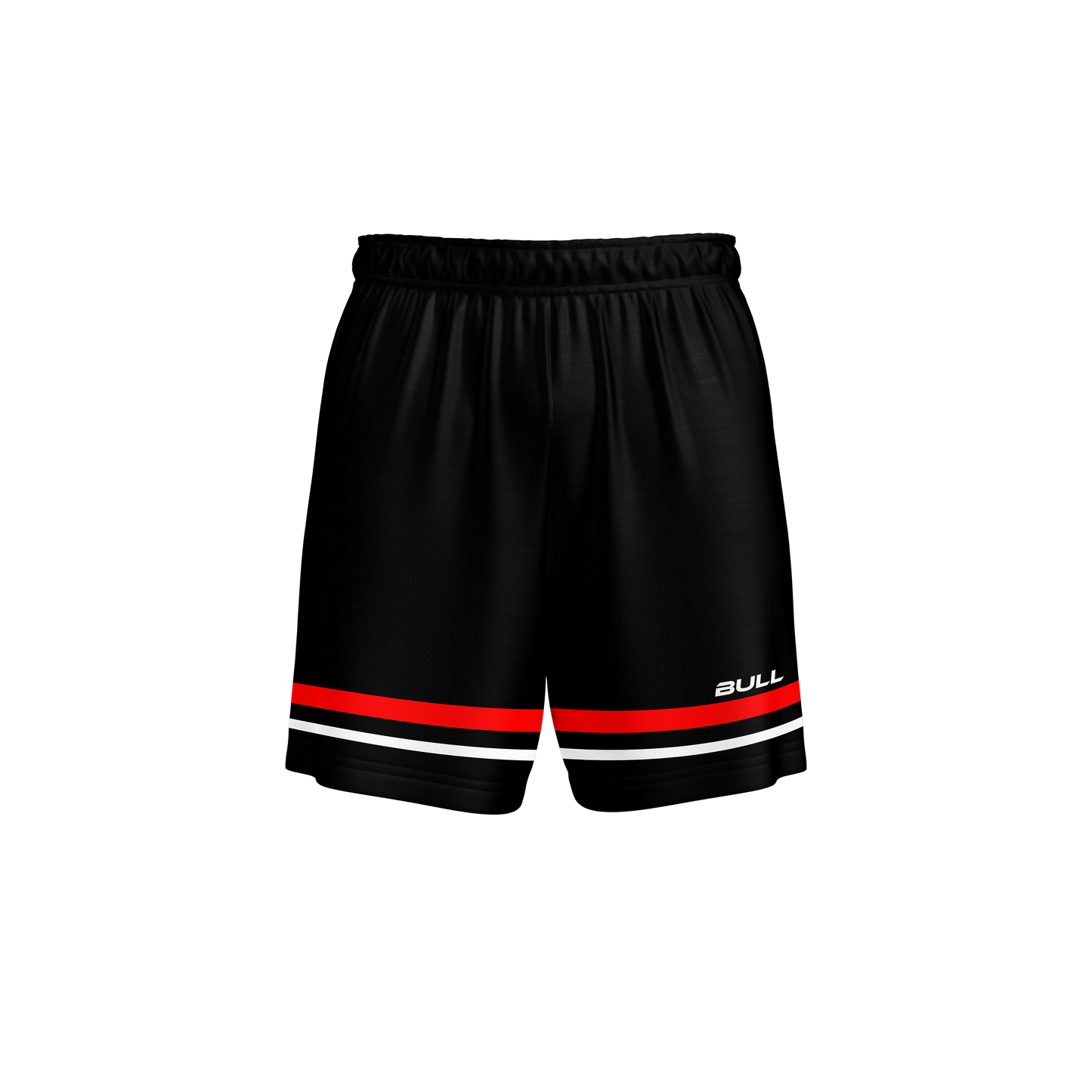 RUGBY PLAYING SHORTS BLACK/RED/WHITE