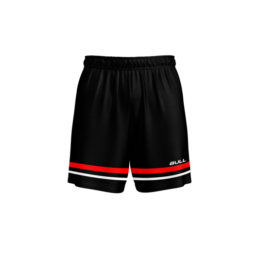 RUGBY PLAYING SHORTS BLACK/RED/WHITE