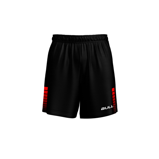 RUGBY PLAYING SHORTS BLACK/RED